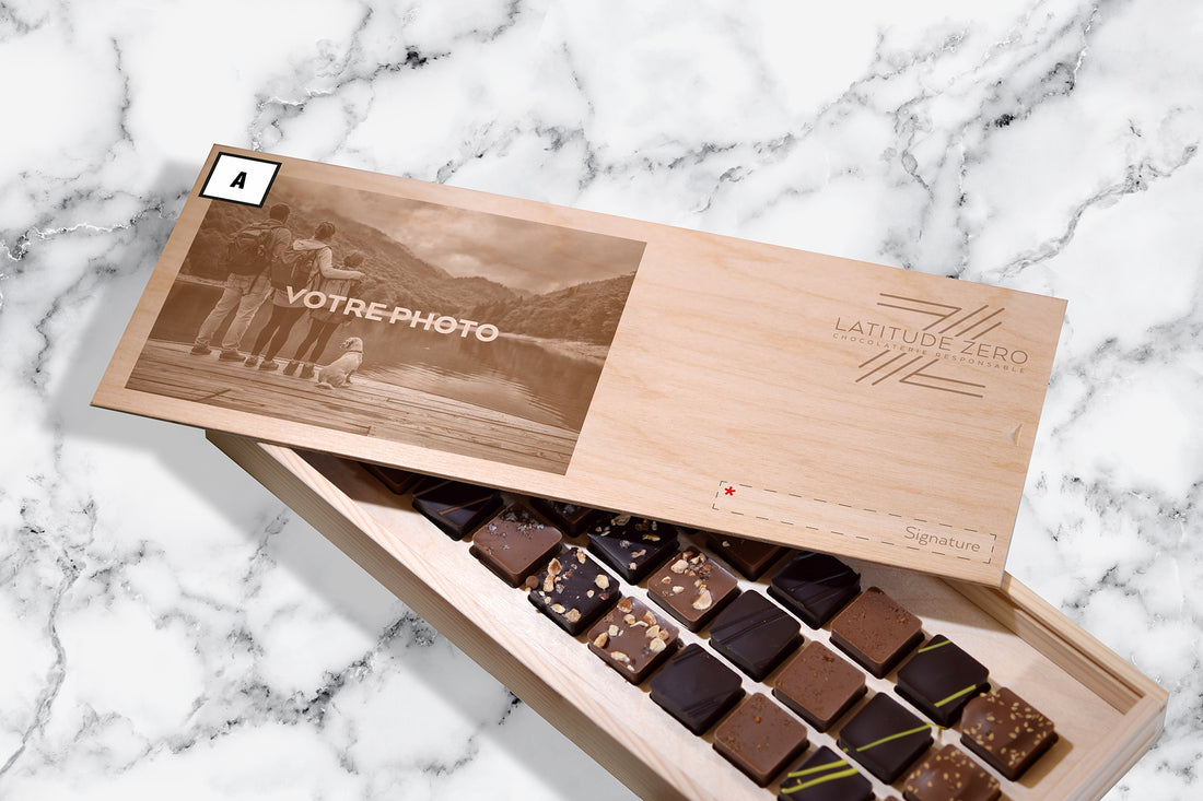 COFFRET BOIS - PERSONNALISABLE - 300g
